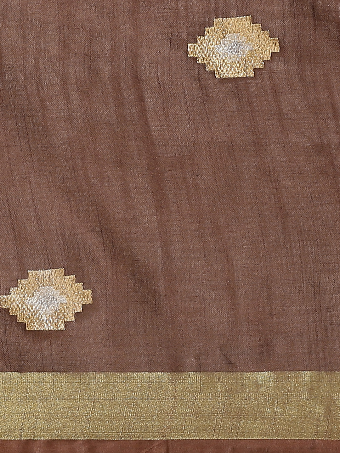 Brown and Tan, Kalakari India Linen Handwoven Saree and Blouse ALBGSA0084-Saree-Kalakari India-ALBGSA0084-Cotton, Geographical Indication, Hand Crafted, Heritage Prints, Linen, Natural Dyes, Red, Sarees, Shibori, Sustainable Fabrics, Woven, Yellow-[Linen,Ethnic,wear,Fashionista,Handloom,Handicraft,Indigo,blockprint,block,print,Cotton,Chanderi,Blue, latest,classy,party,bollywood,trendy,summer,style,traditional,formal,elegant,unique,style,hand,block,print, dabu,booti,gift,present,glamorous,afforda