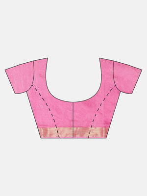 Pink Beige Zari Handwoven Woven Design Saree-Saree-Kalakari India-ALBGSA0003-Hand Crafted Sustainable Fabrics, Kota Silk, Linen, Sarees, Traditional Weave-[Linen,Ethnic,wear,Fashionista,Handloom,Handicraft,Indigo,blockprint,block,print,Cotton,Chanderi,Blue, latest,classy,party,bollywood,trendy,summer,style,traditional,formal,elegant,unique,style,hand,block,print, dabu,booti,gift,present,glamorous,affordable,collectible,Sari,Saree,printed, holi, Diwali, birthday, anniversary, sustainable, organic