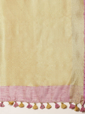 Pink Golden Handwoven Dual-Tone Saree-Saree-Kalakari India-ALBGSA0006-Hand Woven, Sarees, Sustainable Fabrics, Tissue, Traditional Weave-[Linen,Ethnic,wear,Fashionista,Handloom,Handicraft,Indigo,blockprint,block,print,Cotton,Chanderi,Blue, latest,classy,party,bollywood,trendy,summer,style,traditional,formal,elegant,unique,style,hand,block,print, dabu,booti,gift,present,glamorous,affordable,collectible,Sari,Saree,printed, holi, Diwali, birthday, anniversary, sustainable, organic, scarf, online, l