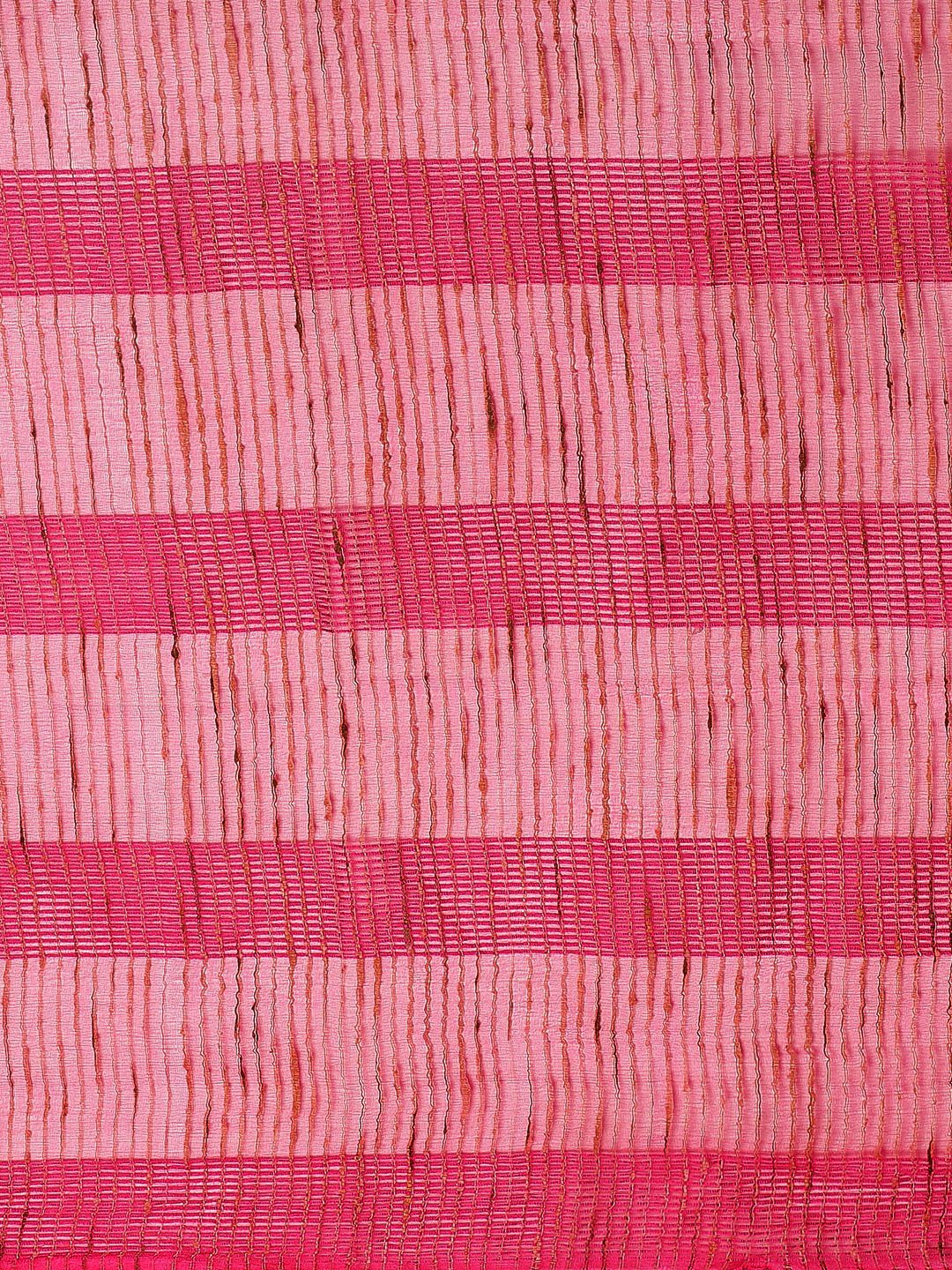Pink Beige Self-Checked Handwoven Saree-Saree-Kalakari India-ALBGSA0012-Hand Crafted Sustainable Fabrics, Kota Silk, Linen, Sarees, Traditional Weave-[Linen,Ethnic,wear,Fashionista,Handloom,Handicraft,Indigo,blockprint,block,print,Cotton,Chanderi,Blue, latest,classy,party,bollywood,trendy,summer,style,traditional,formal,elegant,unique,style,hand,block,print, dabu,booti,gift,present,glamorous,affordable,collectible,Sari,Saree,printed, holi, Diwali, birthday, anniversary, sustainable, organic, sca