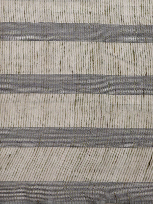 Charcoal Grey Beige Self-Checked Handwoven Saree-Saree-Kalakari India-ALBGSA0013-Hand Crafted Sustainable Fabrics, Kota Silk, Linen, Sarees, Traditional Weave-[Linen,Ethnic,wear,Fashionista,Handloom,Handicraft,Indigo,blockprint,block,print,Cotton,Chanderi,Blue, latest,classy,party,bollywood,trendy,summer,style,traditional,formal,elegant,unique,style,hand,block,print, dabu,booti,gift,present,glamorous,affordable,collectible,Sari,Saree,printed, holi, Diwali, birthday, anniversary, sustainable, org