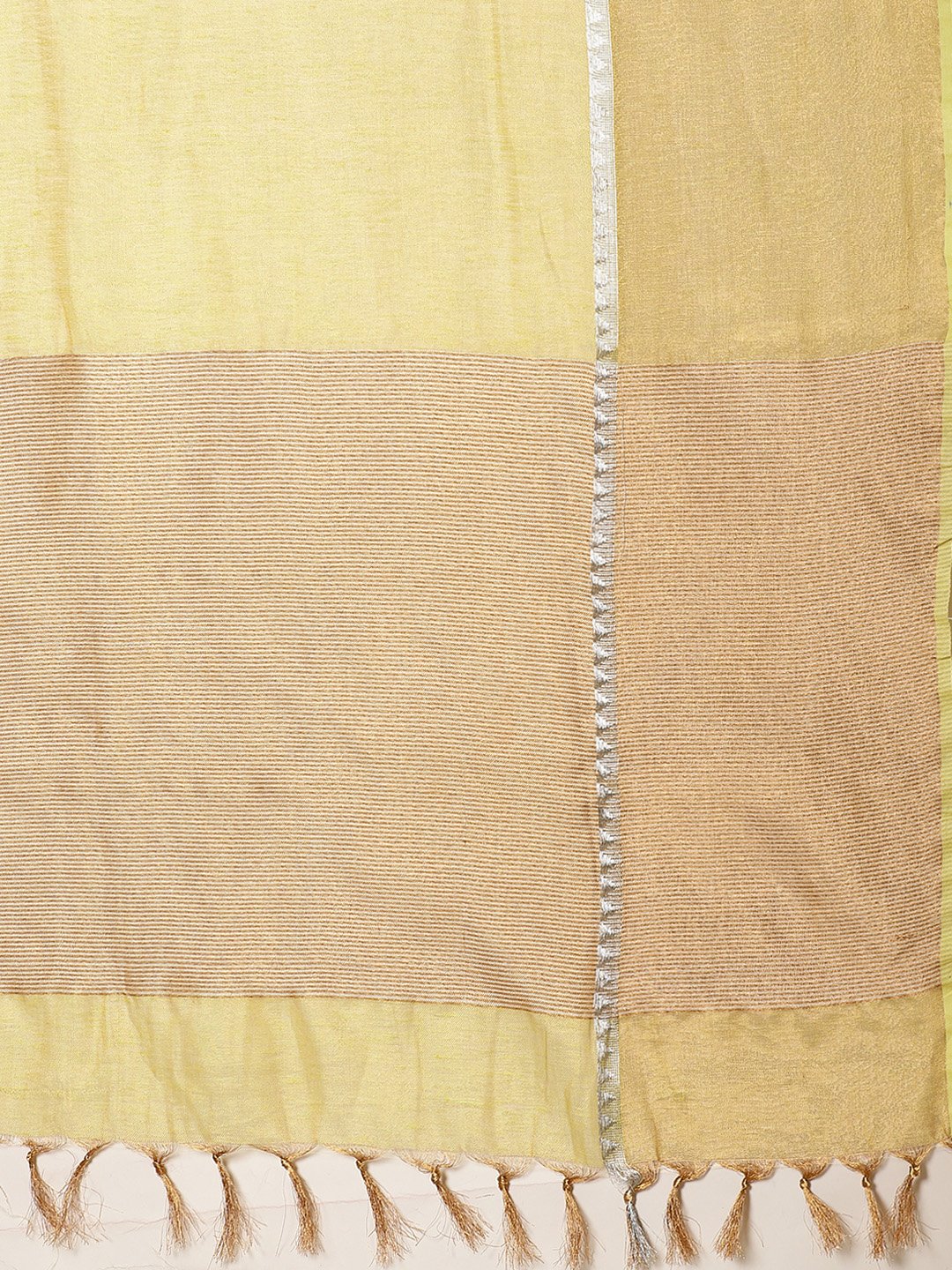 Mustard Yellow Golden Handwoven Dual-Tone Saree-Saree-Kalakari India-ALBGSA0016-Hand Woven, Sarees, Sustainable Fabrics, Tissue, Traditional Weave-[Linen,Ethnic,wear,Fashionista,Handloom,Handicraft,Indigo,blockprint,block,print,Cotton,Chanderi,Blue, latest,classy,party,bollywood,trendy,summer,style,traditional,formal,elegant,unique,style,hand,block,print, dabu,booti,gift,present,glamorous,affordable,collectible,Sari,Saree,printed, holi, Diwali, birthday, anniversary, sustainable, organic, scarf,