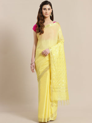 Yellow Golden Handwoven Solid Saree-Saree-Kalakari India-ALBGSA0022-Hand Crafted Sustainable Fabrics, Kota Silk, Linen, Sarees, Traditional Weave-[Linen,Ethnic,wear,Fashionista,Handloom,Handicraft,Indigo,blockprint,block,print,Cotton,Chanderi,Blue, latest,classy,party,bollywood,trendy,summer,style,traditional,formal,elegant,unique,style,hand,block,print, dabu,booti,gift,present,glamorous,affordable,collectible,Sari,Saree,printed, holi, Diwali, birthday, anniversary, sustainable, organic, scarf, 