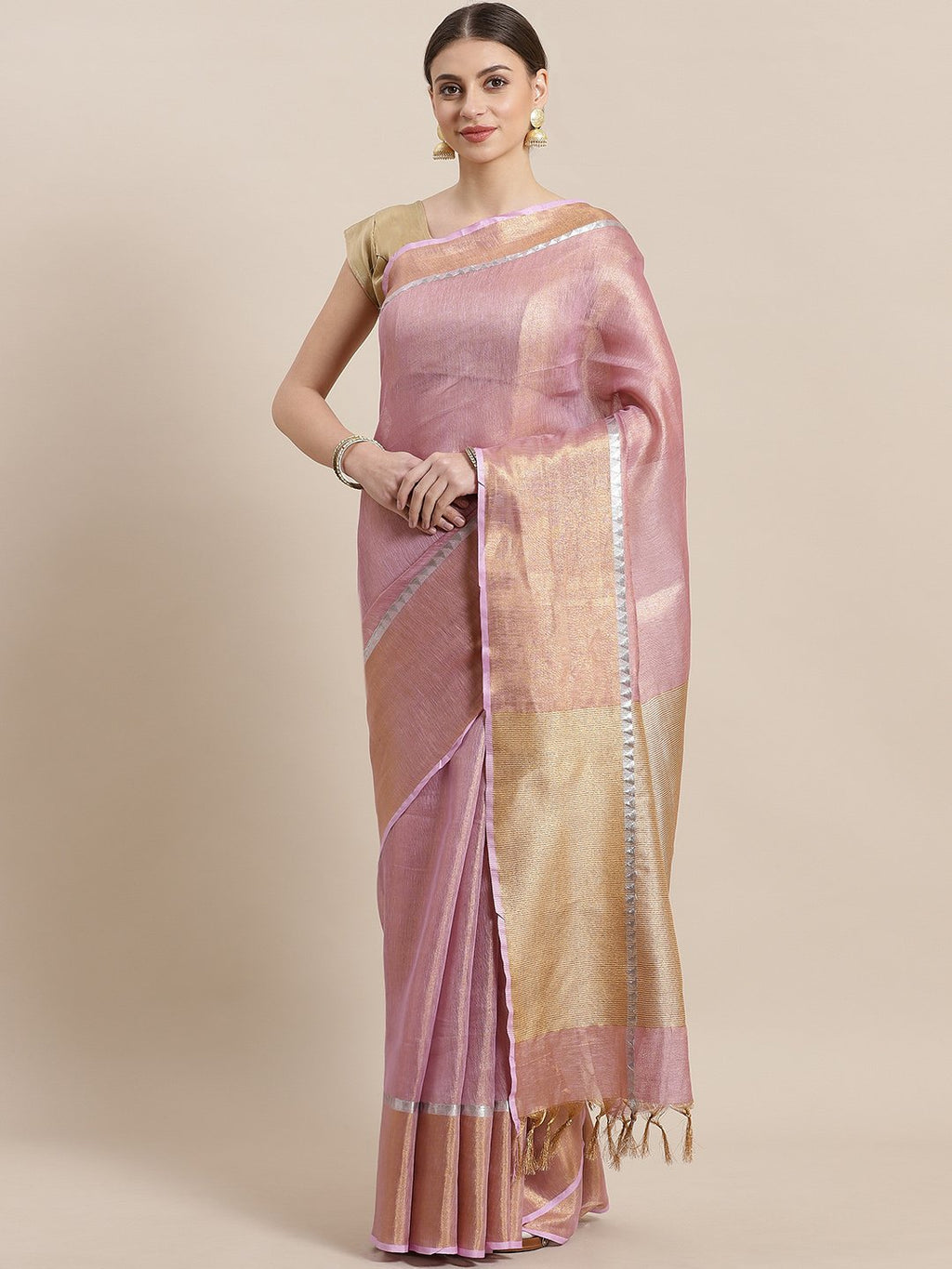 Purple Golden Dual Tone Tissue Woven Design Saree-Saree-Kalakari India-ALBGSA0027-Hand Woven, Sarees, Sustainable Fabrics, Tissue, Traditional Weave-[Linen,Ethnic,wear,Fashionista,Handloom,Handicraft,Indigo,blockprint,block,print,Cotton,Chanderi,Blue, latest,classy,party,bollywood,trendy,summer,style,traditional,formal,elegant,unique,style,hand,block,print, dabu,booti,gift,present,glamorous,affordable,collectible,Sari,Saree,printed, holi, Diwali, birthday, anniversary, sustainable, organic, scar