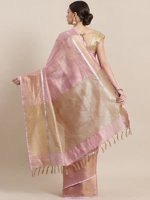 Purple Golden Dual Tone Tissue Woven Design Saree-Saree-Kalakari India-ALBGSA0027-Hand Woven, Sarees, Sustainable Fabrics, Tissue, Traditional Weave-[Linen,Ethnic,wear,Fashionista,Handloom,Handicraft,Indigo,blockprint,block,print,Cotton,Chanderi,Blue, latest,classy,party,bollywood,trendy,summer,style,traditional,formal,elegant,unique,style,hand,block,print, dabu,booti,gift,present,glamorous,affordable,collectible,Sari,Saree,printed, holi, Diwali, birthday, anniversary, sustainable, organic, scar