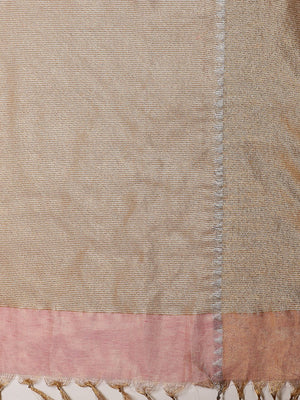 Pink Golden Dual Tone Tissue Woven Design Saree-Saree-Kalakari India-ALBGSA0028-Hand Woven, Sarees, Sustainable Fabrics, Tissue, Traditional Weave-[Linen,Ethnic,wear,Fashionista,Handloom,Handicraft,Indigo,blockprint,block,print,Cotton,Chanderi,Blue, latest,classy,party,bollywood,trendy,summer,style,traditional,formal,elegant,unique,style,hand,block,print, dabu,booti,gift,present,glamorous,affordable,collectible,Sari,Saree,printed, holi, Diwali, birthday, anniversary, sustainable, organic, scarf,