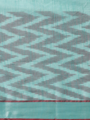 Linen Handwoven Saree and Blouse-Saree-Kalakari India-ALBGSA0035-Hand Woven, Linen, Sarees, Sustainable Fabrics, Traditional Weave-[Linen,Ethnic,wear,Fashionista,Handloom,Handicraft,Indigo,blockprint,block,print,Cotton,Chanderi,Blue, latest,classy,party,bollywood,trendy,summer,style,traditional,formal,elegant,unique,style,hand,block,print, dabu,booti,gift,present,glamorous,affordable,collectible,Sari,Saree,printed, holi, Diwali, birthday, anniversary, sustainable, organic, scarf, online, low pri