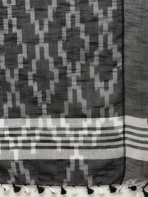 Linen Handwoven Saree and Blouse-Saree-Kalakari India-ALBGSA0036-Hand Woven, Linen, Sarees, Sustainable Fabrics, Traditional Weave-[Linen,Ethnic,wear,Fashionista,Handloom,Handicraft,Indigo,blockprint,block,print,Cotton,Chanderi,Blue, latest,classy,party,bollywood,trendy,summer,style,traditional,formal,elegant,unique,style,hand,block,print, dabu,booti,gift,present,glamorous,affordable,collectible,Sari,Saree,printed, holi, Diwali, birthday, anniversary, sustainable, organic, scarf, online, low pri