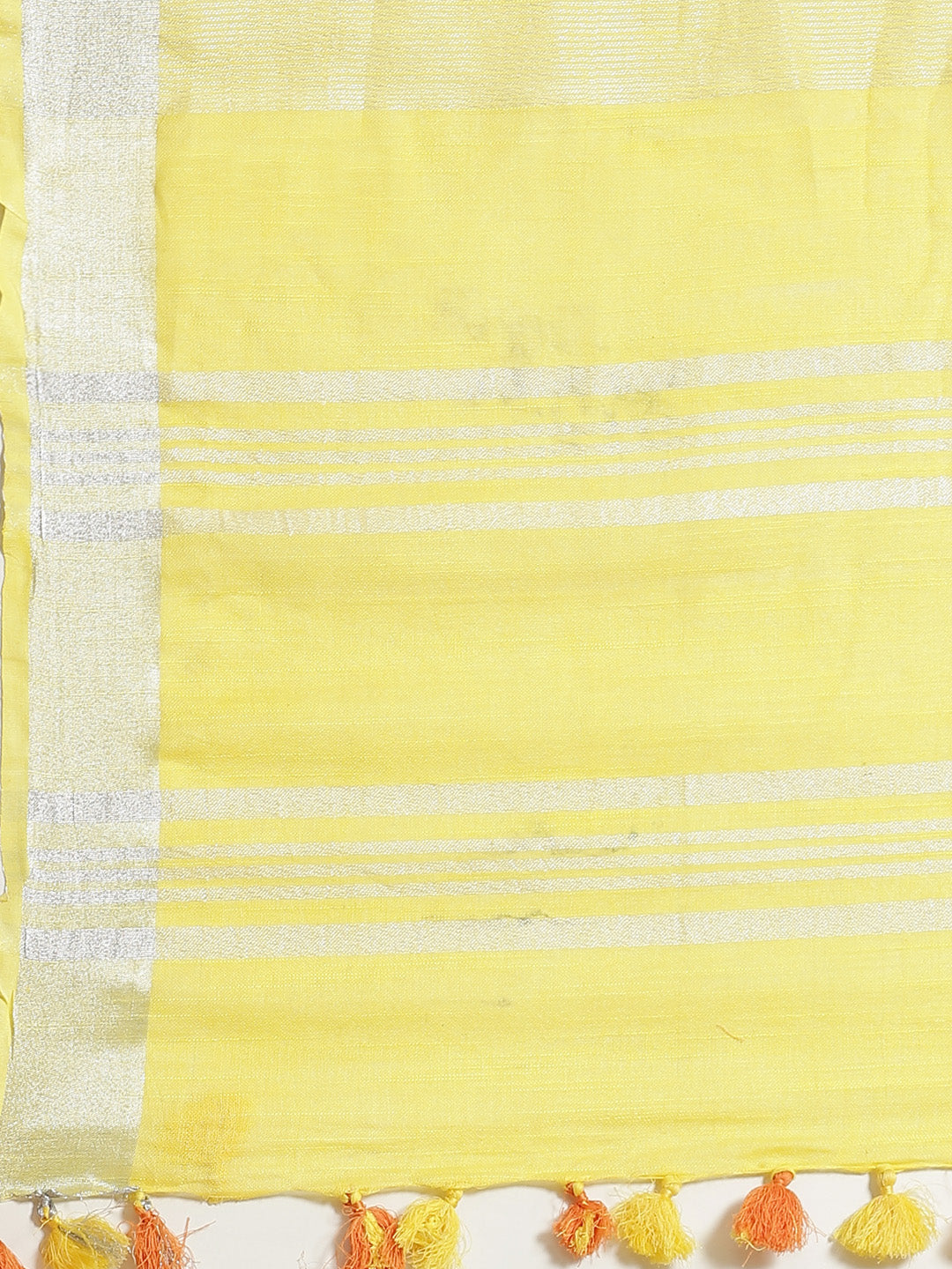 Yellow and White, Kalakari India Linen Woven Saree and Blouse ALBGSA0059-Saree-Kalakari India-ALBGSA0059-Cotton, Geographical Indication, Hand Crafted, Heritage Prints, Linen, Natural Dyes, Red, Sarees, Shibori, Sustainable Fabrics, Woven, Yellow-[Linen,Ethnic,wear,Fashionista,Handloom,Handicraft,Indigo,blockprint,block,print,Cotton,Chanderi,Blue, latest,classy,party,bollywood,trendy,summer,style,traditional,formal,elegant,unique,style,hand,block,print, dabu,booti,gift,present,glamorous,affordab