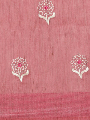 Magenta and Pink, Kalakari India Linen Woven Saree and Blouse ALBGSA0077-Saree-Kalakari India-ALBGSA0077-Cotton, Geographical Indication, Hand Crafted, Heritage Prints, Linen, Natural Dyes, Red, Sarees, Shibori, Sustainable Fabrics, Woven, Yellow-[Linen,Ethnic,wear,Fashionista,Handloom,Handicraft,Indigo,blockprint,block,print,Cotton,Chanderi,Blue, latest,classy,party,bollywood,trendy,summer,style,traditional,formal,elegant,unique,style,hand,block,print, dabu,booti,gift,present,glamorous,affordab