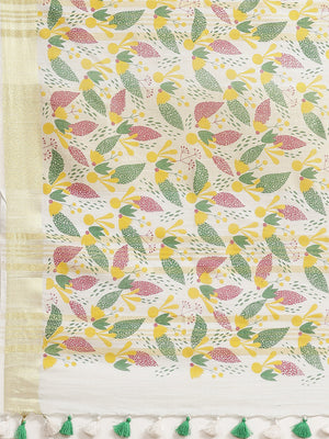 Green and Yellow, Kalakari India Linen Handwoven Saree and Blouse ALBGSA0094-Saree-Kalakari India-ALBGSA0094-Cotton, Geographical Indication, Hand Crafted, Heritage Prints, Linen, Natural Dyes, Red, Sarees, Shibori, Sustainable Fabrics, Woven, Yellow-[Linen,Ethnic,wear,Fashionista,Handloom,Handicraft,Indigo,blockprint,block,print,Cotton,Chanderi,Blue, latest,classy,party,bollywood,trendy,summer,style,traditional,formal,elegant,unique,style,hand,block,print, dabu,booti,gift,present,glamorous,affo