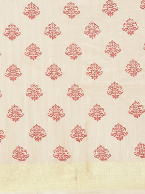 Peach and Red, Kalakari India Linen Handwoven Saree and Blouse ALBGSA0096-Saree-Kalakari India-ALBGSA0096-Cotton, Geographical Indication, Hand Crafted, Heritage Prints, Linen, Natural Dyes, Red, Sarees, Shibori, Sustainable Fabrics, Woven, Yellow-[Linen,Ethnic,wear,Fashionista,Handloom,Handicraft,Indigo,blockprint,block,print,Cotton,Chanderi,Blue, latest,classy,party,bollywood,trendy,summer,style,traditional,formal,elegant,unique,style,hand,block,print, dabu,booti,gift,present,glamorous,afforda