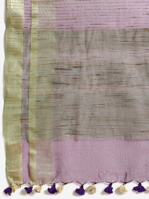 Purple and Green, Kalakari India Bhagalpuri Jute Silk Woven Design Saree with Blouse ALBGSA0102-Saree-Kalakari India-ALBGSA0102-Bhagalpuri, Geographical Indication, Hand Crafted, Heritage Prints, Jute, Natural Dyes, Red, Sarees, Silk Blend, Sustainable Fabrics, Woven, Yellow-[Linen,Ethnic,wear,Fashionista,Handloom,Handicraft,Indigo,blockprint,block,print,Cotton,Chanderi,Blue, latest,classy,party,bollywood,trendy,summer,style,traditional,formal,elegant,unique,style,hand,block,print, dabu,booti,gi