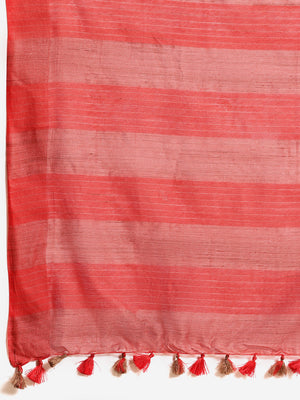 Brown and Red, Kalakari India Bhagalpuri Silk Blend Woven Design Saree with Blouse ALBGSA0113-Saree-Kalakari India-ALBGSA0113-Bhagalpuri, Geographical Indication, Hand Crafted, Heritage Prints, Jute, Natural Dyes, Red, Sarees, Silk Blend, Sustainable Fabrics, Woven, Yellow-[Linen,Ethnic,wear,Fashionista,Handloom,Handicraft,Indigo,blockprint,block,print,Cotton,Chanderi,Blue, latest,classy,party,bollywood,trendy,summer,style,traditional,formal,elegant,unique,style,hand,block,print, dabu,booti,gift