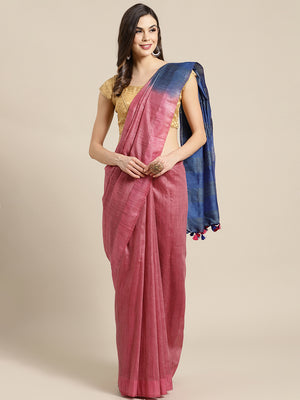 Blue and Blue, Kalakari India Bhagalpuri Silk Blend Woven Design Saree with Blouse ALBGSA0115-Saree-Kalakari India-ALBGSA0115-Bhagalpuri, Geographical Indication, Hand Crafted, Heritage Prints, Jute, Natural Dyes, Red, Sarees, Silk Blend, Sustainable Fabrics, Woven, Yellow-[Linen,Ethnic,wear,Fashionista,Handloom,Handicraft,Indigo,blockprint,block,print,Cotton,Chanderi,Blue, latest,classy,party,bollywood,trendy,summer,style,traditional,formal,elegant,unique,style,hand,block,print, dabu,booti,gift