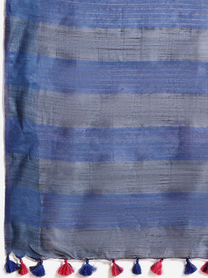 Blue and Blue, Kalakari India Bhagalpuri Silk Blend Woven Design Saree with Blouse ALBGSA0115-Saree-Kalakari India-ALBGSA0115-Bhagalpuri, Geographical Indication, Hand Crafted, Heritage Prints, Jute, Natural Dyes, Red, Sarees, Silk Blend, Sustainable Fabrics, Woven, Yellow-[Linen,Ethnic,wear,Fashionista,Handloom,Handicraft,Indigo,blockprint,block,print,Cotton,Chanderi,Blue, latest,classy,party,bollywood,trendy,summer,style,traditional,formal,elegant,unique,style,hand,block,print, dabu,booti,gift