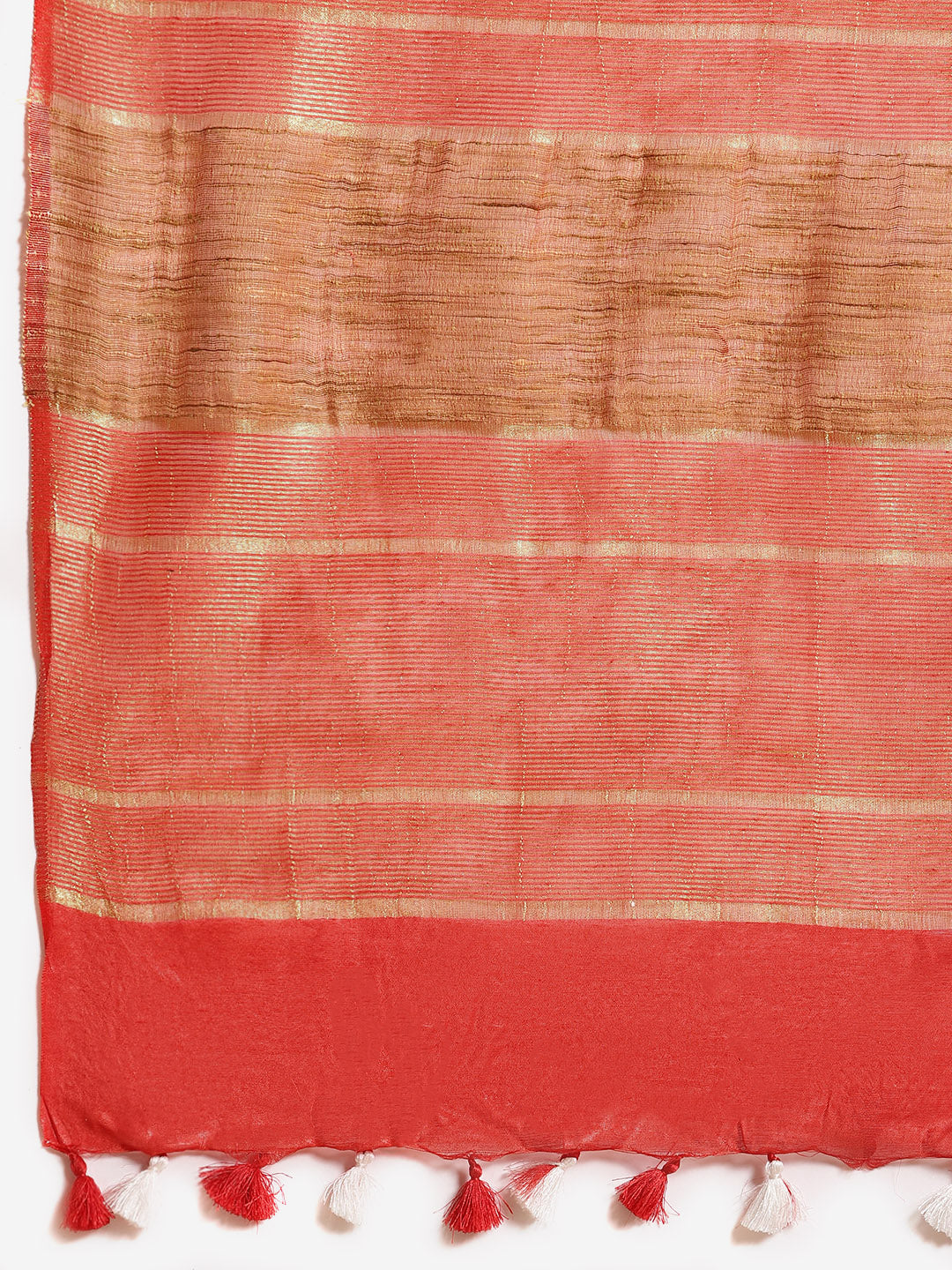 Orange and Gold, Kalakari India Bhagalpuri Jute Silk Woven Design Saree with Blouse ALBGSA0117-Saree-Kalakari India-ALBGSA0117-Bhagalpuri, Geographical Indication, Hand Crafted, Heritage Prints, Jute, Natural Dyes, Red, Sarees, Silk Blend, Sustainable Fabrics, Woven, Yellow-[Linen,Ethnic,wear,Fashionista,Handloom,Handicraft,Indigo,blockprint,block,print,Cotton,Chanderi,Blue, latest,classy,party,bollywood,trendy,summer,style,traditional,formal,elegant,unique,style,hand,block,print, dabu,booti,gif