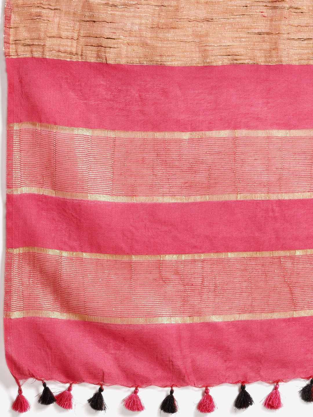Pink and Gold, Kalakari India Bhagalpuri Silk Blend Woven Design Saree with Blouse ALBGSA0118-Saree-Kalakari India-ALBGSA0118-Bhagalpuri, Geographical Indication, Hand Crafted, Heritage Prints, Jute, Natural Dyes, Red, Sarees, Silk Blend, Sustainable Fabrics, Woven, Yellow-[Linen,Ethnic,wear,Fashionista,Handloom,Handicraft,Indigo,blockprint,block,print,Cotton,Chanderi,Blue, latest,classy,party,bollywood,trendy,summer,style,traditional,formal,elegant,unique,style,hand,block,print, dabu,booti,gift