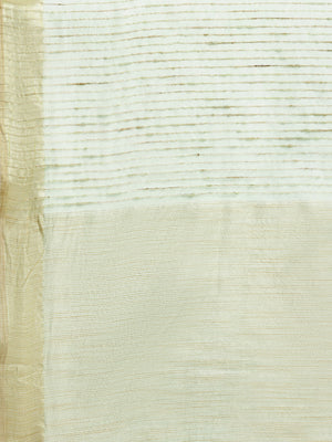 Green and Cream, Kalakari India Bhagalpuri Jute Silk Woven Design Saree with Blouse ALBGSA0131-Saree-Kalakari India-ALBGSA0131-Bhagalpuri, Geographical Indication, Hand Crafted, Heritage Prints, Jute, Natural Dyes, Red, Sarees, Silk Blend, Sustainable Fabrics, Woven, Yellow-[Linen,Ethnic,wear,Fashionista,Handloom,Handicraft,Indigo,blockprint,block,print,Cotton,Chanderi,Blue, latest,classy,party,bollywood,trendy,summer,style,traditional,formal,elegant,unique,style,hand,block,print, dabu,booti,gif