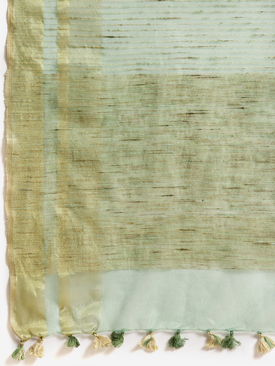 Green and Cream, Kalakari India Bhagalpuri Jute Silk Woven Design Saree with Blouse ALBGSA0131-Saree-Kalakari India-ALBGSA0131-Bhagalpuri, Geographical Indication, Hand Crafted, Heritage Prints, Jute, Natural Dyes, Red, Sarees, Silk Blend, Sustainable Fabrics, Woven, Yellow-[Linen,Ethnic,wear,Fashionista,Handloom,Handicraft,Indigo,blockprint,block,print,Cotton,Chanderi,Blue, latest,classy,party,bollywood,trendy,summer,style,traditional,formal,elegant,unique,style,hand,block,print, dabu,booti,gif