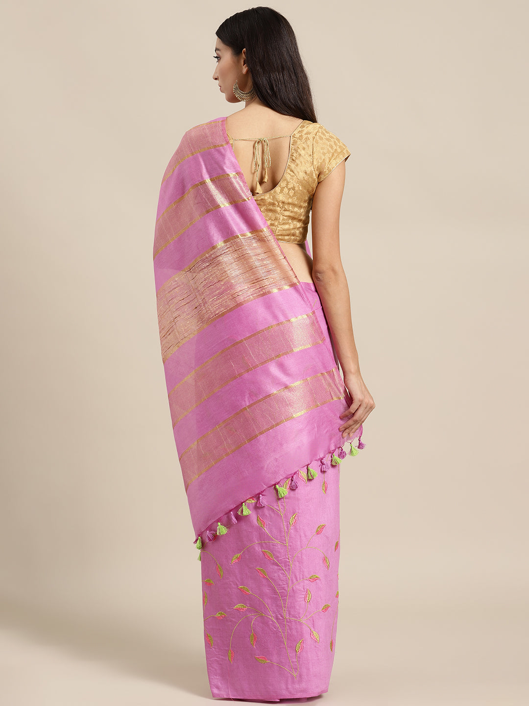Purple and Gold, Kalakari India Bhagalpuri Silk Blend Woven Design Saree with Blouse ALBGSA0154-Saree-Kalakari India-ALBGSA0154-Bhagalpuri, Geographical Indication, Hand Crafted, Heritage Prints, Jute, Natural Dyes, Red, Sarees, Silk Blend, Sustainable Fabrics, Woven, Yellow-[Linen,Ethnic,wear,Fashionista,Handloom,Handicraft,Indigo,blockprint,block,print,Cotton,Chanderi,Blue, latest,classy,party,bollywood,trendy,summer,style,traditional,formal,elegant,unique,style,hand,block,print, dabu,booti,gi