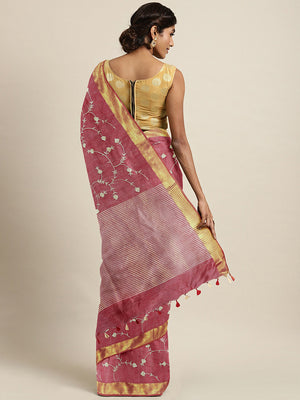 Kalakari India Kota Silk Embroidered Saree With Blouse ALBGSA0158-Saree-Kalakari India-ALBGSA0158-Geographical Indication, Hand Crafted, Heritage Prints, Linen, Natural Dyes, Pure Cotton, Sarees, Sustainable Fabrics, Woven-[Linen,Ethnic,wear,Fashionista,Handloom,Handicraft,Indigo,blockprint,block,print,Cotton,Chanderi,Blue, latest,classy,party,bollywood,trendy,summer,style,traditional,formal,elegant,unique,style,hand,block,print, dabu,booti,gift,present,glamorous,affordable,collectible,Sari,Sare