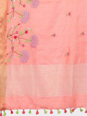 Kalakari India Kota Silk Embroidered Saree With Blouse ALBGSA0159-Saree-Kalakari India-ALBGSA0159-Geographical Indication, Hand Crafted, Heritage Prints, Linen, Natural Dyes, Pure Cotton, Sarees, Sustainable Fabrics, Woven-[Linen,Ethnic,wear,Fashionista,Handloom,Handicraft,Indigo,blockprint,block,print,Cotton,Chanderi,Blue, latest,classy,party,bollywood,trendy,summer,style,traditional,formal,elegant,unique,style,hand,block,print, dabu,booti,gift,present,glamorous,affordable,collectible,Sari,Sare
