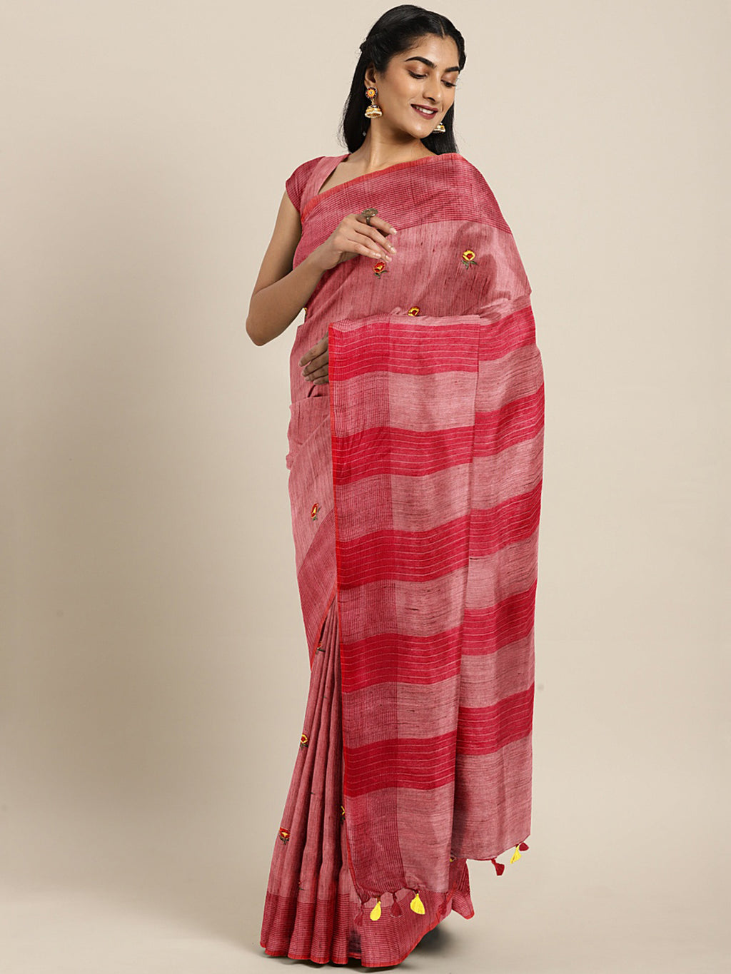 Kalakari India Kota Silk Embroidered Saree With Blouse ALBGSA0172-Saree-Kalakari India-ALBGSA0172-Geographical Indication, Hand Crafted, Heritage Prints, Linen, Natural Dyes, Pure Cotton, Sarees, Sustainable Fabrics, Woven-[Linen,Ethnic,wear,Fashionista,Handloom,Handicraft,Indigo,blockprint,block,print,Cotton,Chanderi,Blue, latest,classy,party,bollywood,trendy,summer,style,traditional,formal,elegant,unique,style,hand,block,print, dabu,booti,gift,present,glamorous,affordable,collectible,Sari,Sare