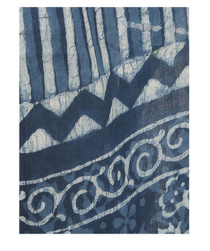 Indigo Dabu Hand Block Print Handcrafted Cotton Saree-Saree-Kalakari India-BAPASA0012-Cotton, Dabu, Geographical Indication, Hand Blocks, Hand Crafted, Heritage Prints, Indigo, Natural Dyes, Sarees, Sustainable Fabrics-[Linen,Ethnic,wear,Fashionista,Handloom,Handicraft,Indigo,blockprint,block,print,Cotton,Chanderi,Blue, latest,classy,party,bollywood,trendy,summer,style,traditional,formal,elegant,unique,style,hand,block,print, dabu,booti,gift,present,glamorous,affordable,collectible,Sari,Saree,pr