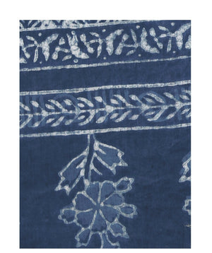 Indigo Dabu Hand Block Print Handcrafted Cotton Saree-Saree-Kalakari India-BAPASA0003-Cotton, Dabu, Geographical Indication, Hand Blocks, Hand Crafted, Heritage Prints, Indigo, Natural Dyes, Sarees, Sustainable Fabrics-[Linen,Ethnic,wear,Fashionista,Handloom,Handicraft,Indigo,blockprint,block,print,Cotton,Chanderi,Blue, latest,classy,party,bollywood,trendy,summer,style,traditional,formal,elegant,unique,style,hand,block,print, dabu,booti,gift,present,glamorous,affordable,collectible,Sari,Saree,pr