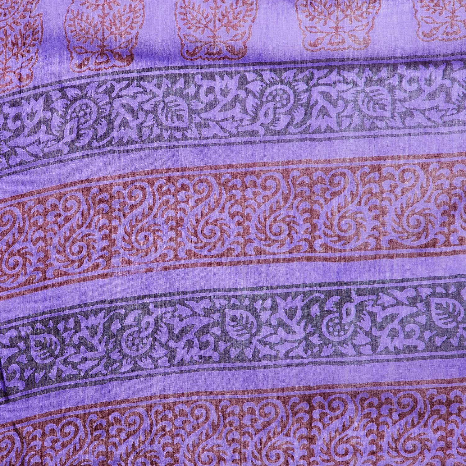 Purple & Red Cotton Bagh Hand Block Print Handcrafted Cotton Saree-Saree-Kalakari India-BAPASA0058-Bagh, Cotton, Geographical Indication, Hand Blocks, Hand Crafted, Heritage Prints, Sarees, Sustainable Fabrics-[Linen,Ethnic,wear,Fashionista,Handloom,Handicraft,Indigo,blockprint,block,print,Cotton,Chanderi,Blue, latest,classy,party,bollywood,trendy,summer,style,traditional,formal,elegant,unique,style,hand,block,print, dabu,booti,gift,present,glamorous,affordable,collectible,Sari,Saree,printed, ho