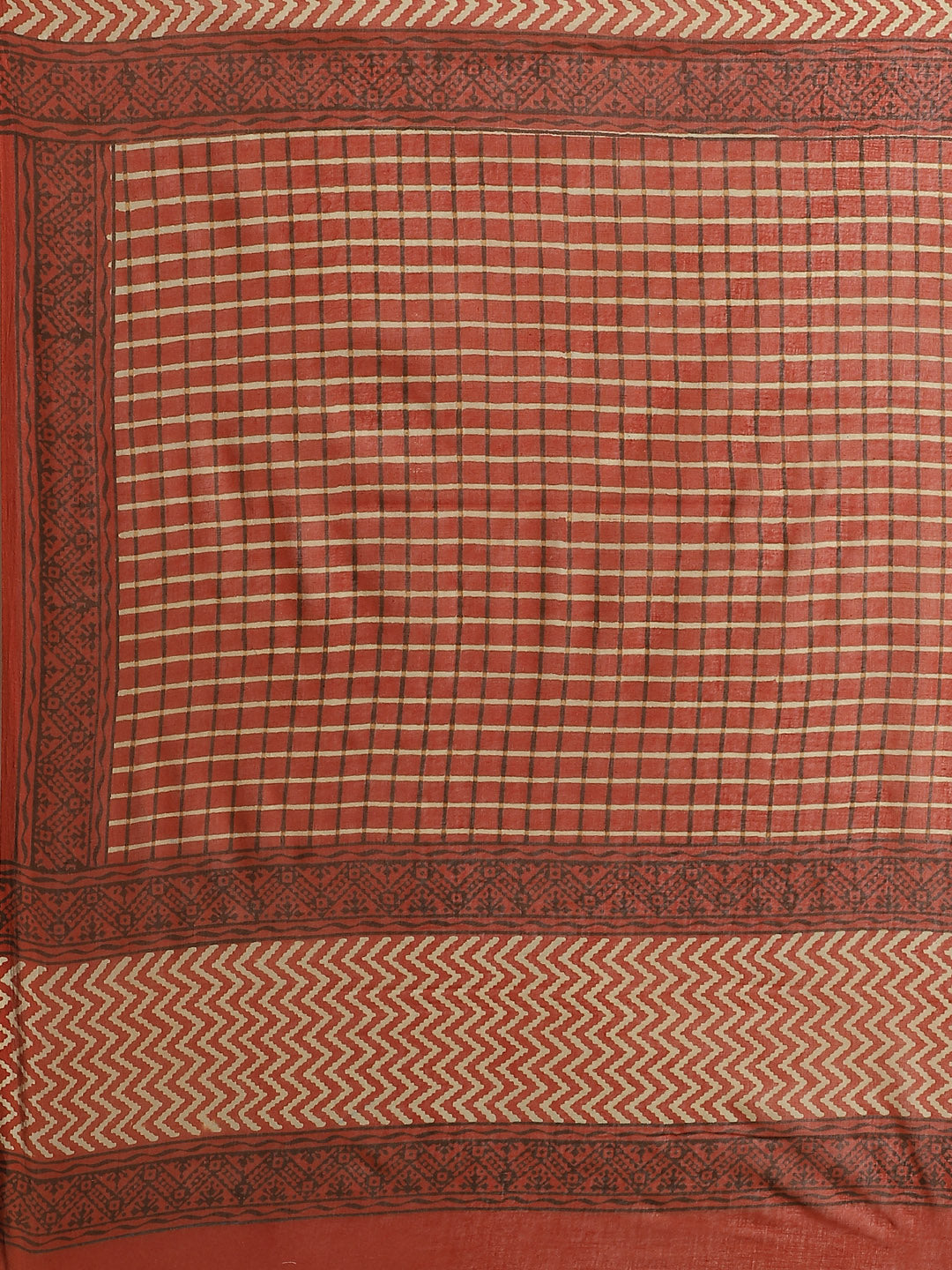 Brown and White, Kalakari India Cotton Brown Hand crafted saree with blouse BAPASA0102-Saree-Kalakari India-BAPASA0102-Block Print, Cotton, Geographical Indication, Hand Crafted, Heritage Prints, Natural Dyes, Red, Sarees, Sustainable Fabrics, Woven, Yellow-[Linen,Ethnic,wear,Fashionista,Handloom,Handicraft,Indigo,blockprint,block,print,Cotton,Chanderi,Blue, latest,classy,party,bollywood,trendy,summer,style,traditional,formal,elegant,unique,style,hand,block,print, dabu,booti,gift,present,glamoro