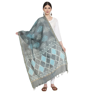 Hand Block Print Dupatta-Kalakari India-[Linen,Ethnic,wear,Fashionista,Handloom,Handicraft,Indigo,blockprint,block,print,Cotton,Chanderi,Blue, latest,classy,party,bollywood,trendy,summer,style,traditional,formal,elegant,unique,style,hand,block,print, dabu,booti,gift,present,glamorous,affordable,collectible,Sari,Saree,printed, holi, Diwali, birthday, anniversary, sustainable, organic, scarf, online, low price, discount, Indian saree, Indian sari]-Kalakari India