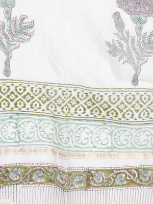 Exotic Chanderi Silk Handmade Dupatta-Dupatta-Kalakari India-BHKPDP0006-Chanderi, Dupatta, Geographical Indication, Hand Blocks, Hand Crafted, Heritage Prints, Silk, Sustainable Fabrics-[Linen,Ethnic,wear,Fashionista,Handloom,Handicraft,Indigo,blockprint,block,print,Cotton,Chanderi,Blue, latest,classy,party,bollywood,trendy,summer,style,traditional,formal,elegant,unique,style,hand,block,print, dabu,booti,gift,present,glamorous,affordable,collectible,Sari,Saree,printed, holi, Diwali, birthday, an