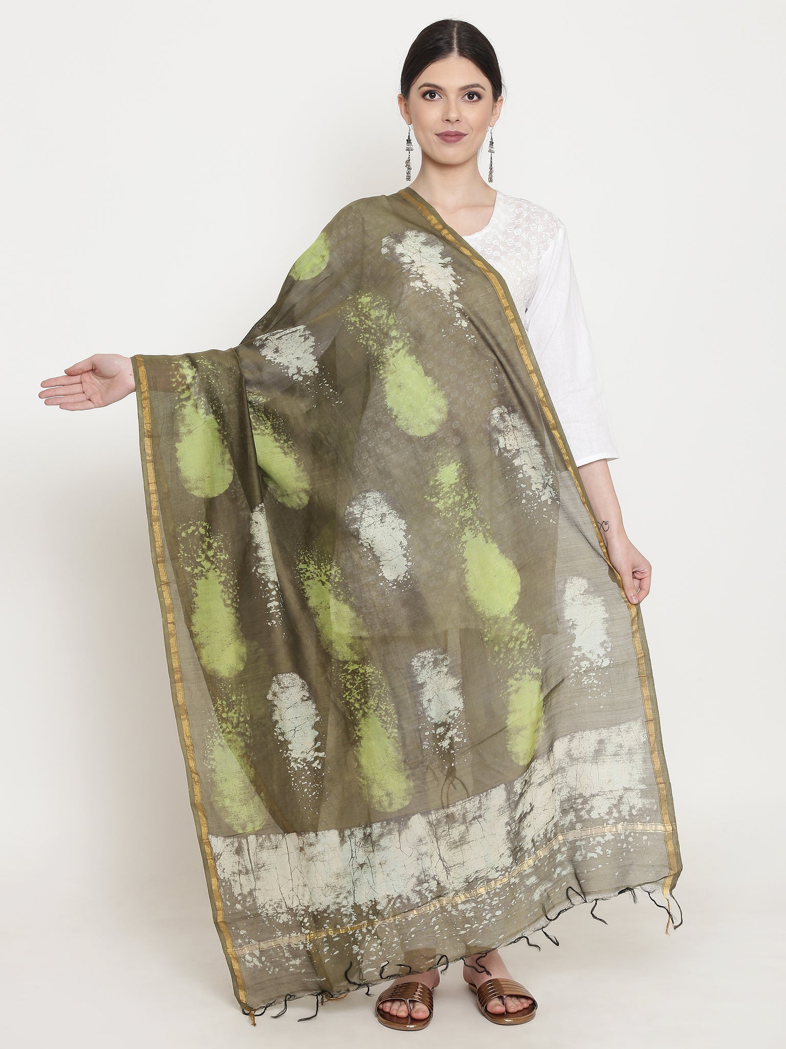 Hand Block Print Dupatta-Kalakari India-[Linen,Ethnic,wear,Fashionista,Handloom,Handicraft,Indigo,blockprint,block,print,Cotton,Chanderi,Blue, latest,classy,party,bollywood,trendy,summer,style,traditional,formal,elegant,unique,style,hand,block,print, dabu,booti,gift,present,glamorous,affordable,collectible,Sari,Saree,printed, holi, Diwali, birthday, anniversary, sustainable, organic, scarf, online, low price, discount, Indian saree, Indian sari]-Kalakari India