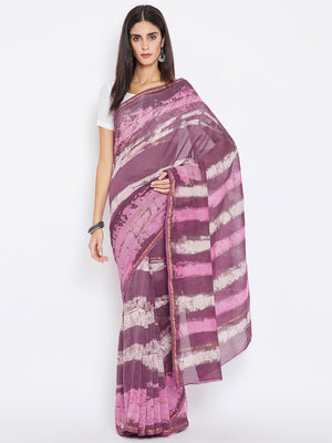 Kalakari India Magenta & Off-White Chanderi Silk Cotton Hand Block Print Handcrafted Saree-Saree-Kalakari India-BHKPSA0009-Chanderi, Dabu, Geographical Indication, Hand Blocks, Hand Crafted, Heritage Prints, Natural Dyes, Sarees, Sustainable Fabrics-[Linen,Ethnic,wear,Fashionista,Handloom,Handicraft,Indigo,blockprint,block,print,Cotton,Chanderi,Blue, latest,classy,party,bollywood,trendy,summer,style,traditional,formal,elegant,unique,style,hand,block,print, dabu,booti,gift,present,glamorous,affor