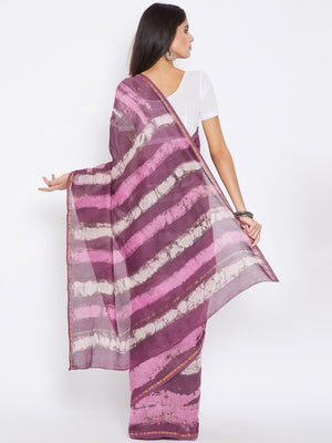 Kalakari India Magenta & Off-White Chanderi Silk Cotton Hand Block Print Handcrafted Saree-Saree-Kalakari India-BHKPSA0009-Chanderi, Dabu, Geographical Indication, Hand Blocks, Hand Crafted, Heritage Prints, Natural Dyes, Sarees, Sustainable Fabrics-[Linen,Ethnic,wear,Fashionista,Handloom,Handicraft,Indigo,blockprint,block,print,Cotton,Chanderi,Blue, latest,classy,party,bollywood,trendy,summer,style,traditional,formal,elegant,unique,style,hand,block,print, dabu,booti,gift,present,glamorous,affor