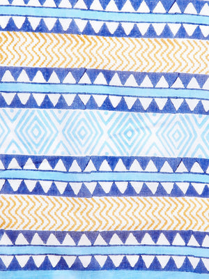 White & Blue Mughal Hand Block Print Handcrafted Cotton Saree-Saree-Kalakari India-BHKPSA0023-Cotton, Geographical Indication, Hand Blocks, Hand Crafted, Heritage Prints, Sanganeri, Sarees, Sustainable Fabrics-[Linen,Ethnic,wear,Fashionista,Handloom,Handicraft,Indigo,blockprint,block,print,Cotton,Chanderi,Blue, latest,classy,party,bollywood,trendy,summer,style,traditional,formal,elegant,unique,style,hand,block,print, dabu,booti,gift,present,glamorous,affordable,collectible,Sari,Saree,printed, ho