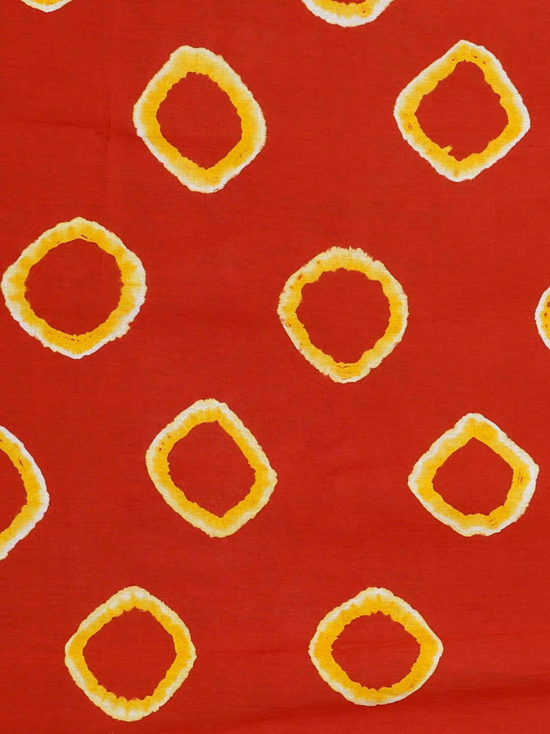 Red & Beige Tie & Dyed Handcrafted Cotton Saree-Saree-Kalakari India-BHKPSA0037-Cotton, Dabu, Geographical Indication, Hand Blocks, Hand Crafted, Heritage Prints, Indigo, Natural Dyes, Sarees, Sustainable Fabrics-[Linen,Ethnic,wear,Fashionista,Handloom,Handicraft,Indigo,blockprint,block,print,Cotton,Chanderi,Blue, latest,classy,party,bollywood,trendy,summer,style,traditional,formal,elegant,unique,style,hand,block,print, dabu,booti,gift,present,glamorous,affordable,collectible,Sari,Saree,printed,