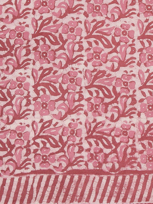 Pink Off-White Dabu Handblock Print Bagru Saree-Saree-Kalakari India-BHKPSA0073-Cotton, Dabu, Geographical Indication, Hand Blocks, Hand Crafted, Heritage Prints, Indigo, Natural Dyes, Sarees, Sustainable Fabrics-[Linen,Ethnic,wear,Fashionista,Handloom,Handicraft,Indigo,blockprint,block,print,Cotton,Chanderi,Blue, latest,classy,party,bollywood,trendy,summer,style,traditional,formal,elegant,unique,style,hand,block,print, dabu,booti,gift,present,glamorous,affordable,collectible,Sari,Saree,printed,