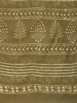 Green Off-White Dabu Handblock Print Bagru Saree-Saree-Kalakari India-BHKPSA0078-Cotton, Dabu, Geographical Indication, Hand Blocks, Hand Crafted, Heritage Prints, Indigo, Natural Dyes, Sarees, Sustainable Fabrics-[Linen,Ethnic,wear,Fashionista,Handloom,Handicraft,Indigo,blockprint,block,print,Cotton,Chanderi,Blue, latest,classy,party,bollywood,trendy,summer,style,traditional,formal,elegant,unique,style,hand,block,print, dabu,booti,gift,present,glamorous,affordable,collectible,Sari,Saree,printed