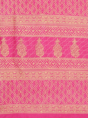 Pink Cream-Coloured Dabu Handblock Print Handcrafted Bagru Saree-Saree-Kalakari India-BHKPSA0089-Cotton, Dabu, Geographical Indication, Hand Blocks, Hand Crafted, Heritage Prints, Indigo, Natural Dyes, Sarees, Sustainable Fabrics-[Linen,Ethnic,wear,Fashionista,Handloom,Handicraft,Indigo,blockprint,block,print,Cotton,Chanderi,Blue, latest,classy,party,bollywood,trendy,summer,style,traditional,formal,elegant,unique,style,hand,block,print, dabu,booti,gift,present,glamorous,affordable,collectible,Sa