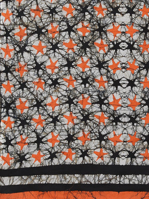 Orange Black Handcrafted Printed Bagru Saree-Saree-Kalakari India-BHKPSA0090-Cotton, Geographical Indication, Hand Blocks, Hand Crafted, Heritage Prints, Sarees, Shibori, Sustainable Fabrics-[Linen,Ethnic,wear,Fashionista,Handloom,Handicraft,Indigo,blockprint,block,print,Cotton,Chanderi,Blue, latest,classy,party,bollywood,trendy,summer,style,traditional,formal,elegant,unique,style,hand,block,print, dabu,booti,gift,present,glamorous,affordable,collectible,Sari,Saree,printed, holi, Diwali, birthda