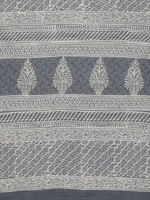 Grey Off-White Handloom Dabu Handblock Print Bagru Saree-Saree-Kalakari India-BHKPSA0093-Cotton, Dabu, Geographical Indication, Hand Blocks, Hand Crafted, Heritage Prints, Indigo, Natural Dyes, Sarees, Sustainable Fabrics-[Linen,Ethnic,wear,Fashionista,Handloom,Handicraft,Indigo,blockprint,block,print,Cotton,Chanderi,Blue, latest,classy,party,bollywood,trendy,summer,style,traditional,formal,elegant,unique,style,hand,block,print, dabu,booti,gift,present,glamorous,affordable,collectible,Sari,Saree