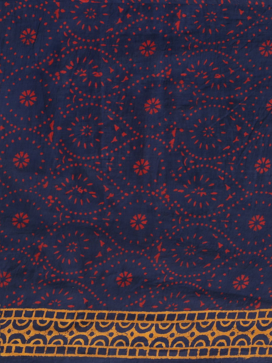 Navy Blue & Red Handblock Print Bagru Saree-Saree-Kalakari India-BHKPSA0110-Cotton, Geographical Indication, Hand Blocks, Hand Crafted, Heritage Prints, Sanganeri, Sarees, Sustainable Fabrics-[Linen,Ethnic,wear,Fashionista,Handloom,Handicraft,Indigo,blockprint,block,print,Cotton,Chanderi,Blue, latest,classy,party,bollywood,trendy,summer,style,traditional,formal,elegant,unique,style,hand,block,print, dabu,booti,gift,present,glamorous,affordable,collectible,Sari,Saree,printed, holi, Diwali, birthd