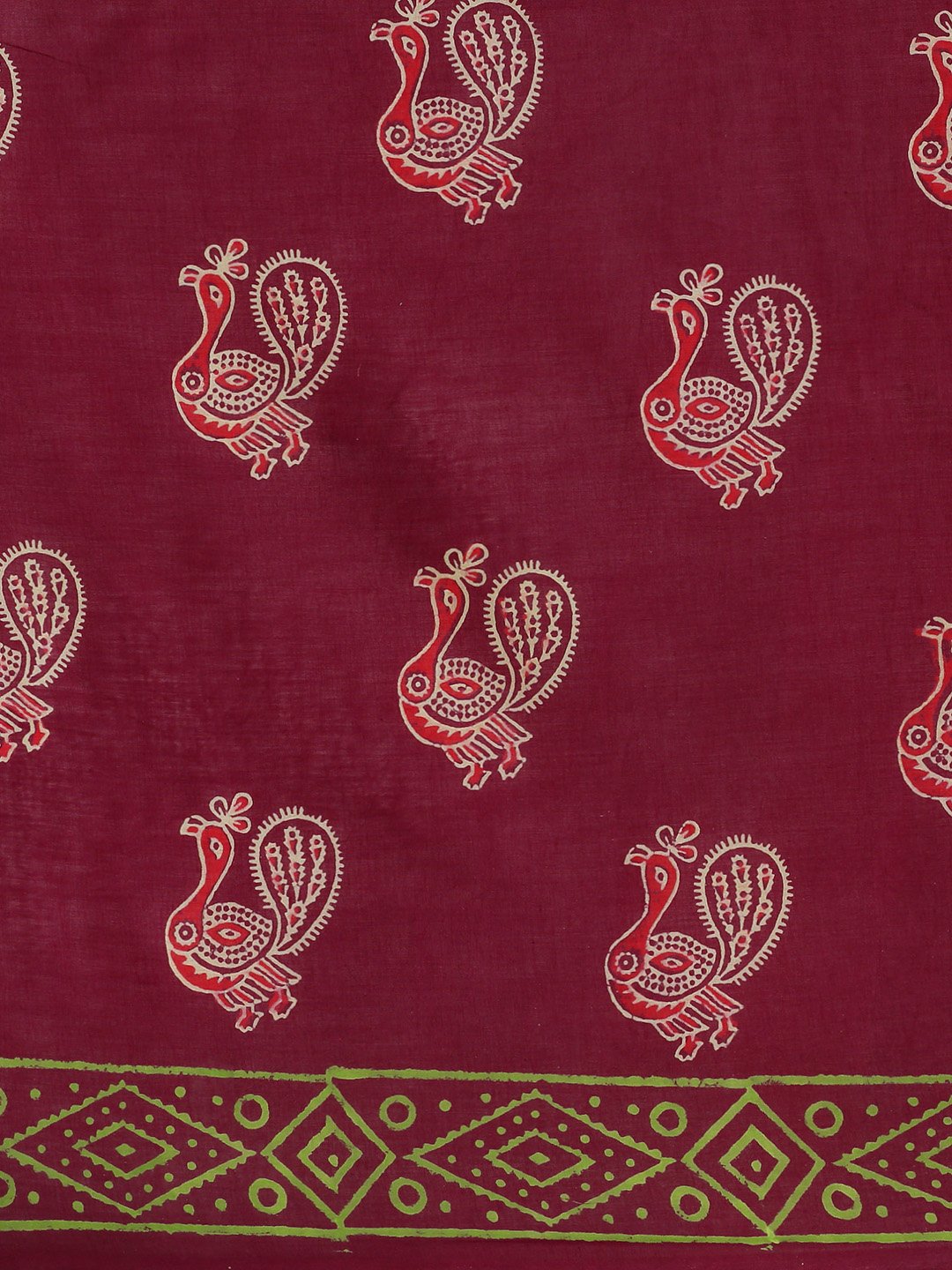 Burgundy Handblock Print Bagru Saree-Saree-Kalakari India-BHKPSA0113-Cotton, Geographical Indication, Hand Blocks, Hand Crafted, Heritage Prints, Sanganeri, Sarees, Sustainable Fabrics-[Linen,Ethnic,wear,Fashionista,Handloom,Handicraft,Indigo,blockprint,block,print,Cotton,Chanderi,Blue, latest,classy,party,bollywood,trendy,summer,style,traditional,formal,elegant,unique,style,hand,block,print, dabu,booti,gift,present,glamorous,affordable,collectible,Sari,Saree,printed, holi, Diwali, birthday, ann