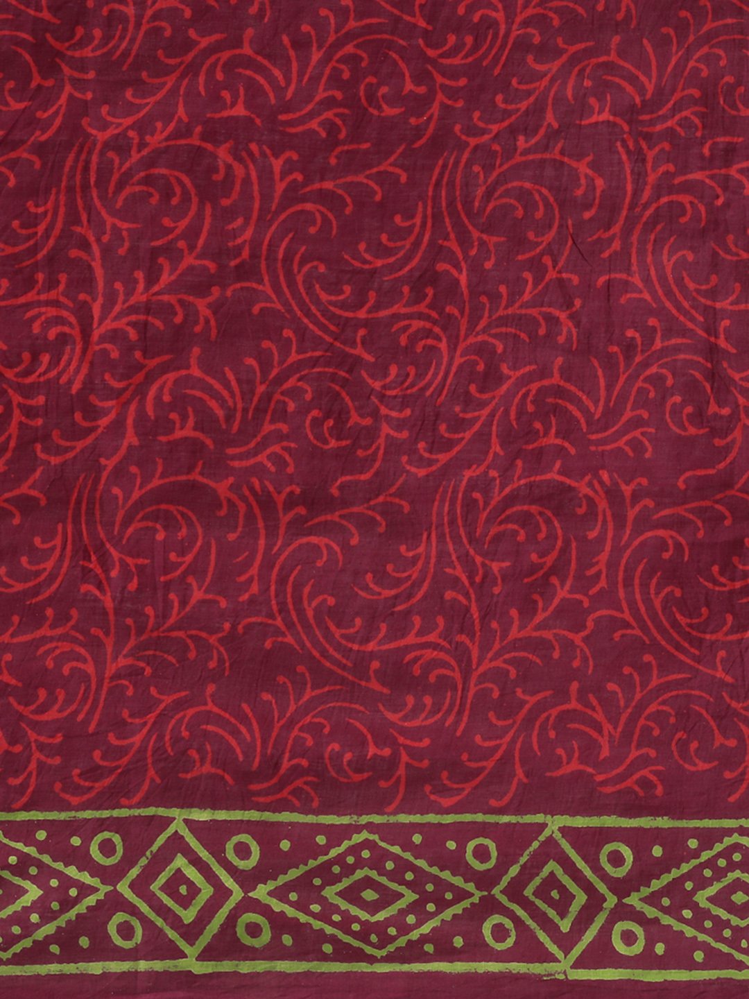Burgundy Handblock Print Bagru Saree-Saree-Kalakari India-BHKPSA0113-Cotton, Geographical Indication, Hand Blocks, Hand Crafted, Heritage Prints, Sanganeri, Sarees, Sustainable Fabrics-[Linen,Ethnic,wear,Fashionista,Handloom,Handicraft,Indigo,blockprint,block,print,Cotton,Chanderi,Blue, latest,classy,party,bollywood,trendy,summer,style,traditional,formal,elegant,unique,style,hand,block,print, dabu,booti,gift,present,glamorous,affordable,collectible,Sari,Saree,printed, holi, Diwali, birthday, ann