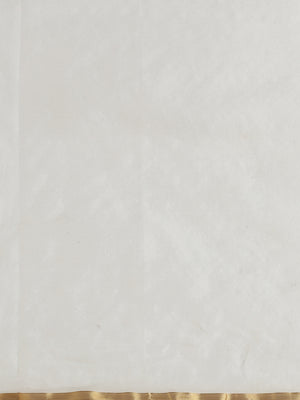 White & Blue Hand Painted Organza Saree-Saree-Kalakari India-BHKPSA0123-Hand Painted, Organza, Sarees, Sustainable Fabrics, Traditional Weave-[Linen,Ethnic,wear,Fashionista,Handloom,Handicraft,Indigo,blockprint,block,print,Cotton,Chanderi,Blue, latest,classy,party,bollywood,trendy,summer,style,traditional,formal,elegant,unique,style,hand,block,print, dabu,booti,gift,present,glamorous,affordable,collectible,Sari,Saree,printed, holi, Diwali, birthday, anniversary, sustainable, organic, scarf, onli