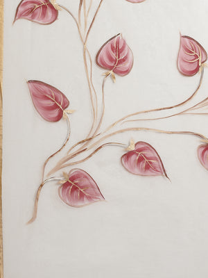 Grey and Maroon, Kalakari India Bagru Organza Solid Saree with Blouse BHKPSA0138-Saree-Kalakari India-BHKPSA0138-Geographical Indication, Hand Crafted, Hand Painted, Heritage Prints, Natural Dyes, Organza, Red, Sarees, Sustainable Fabrics, Woven, Yellow-[Linen,Ethnic,wear,Fashionista,Handloom,Handicraft,Indigo,blockprint,block,print,Cotton,Chanderi,Blue, latest,classy,party,bollywood,trendy,summer,style,traditional,formal,elegant,unique,style,hand,block,print, dabu,booti,gift,present,glamorous,a
