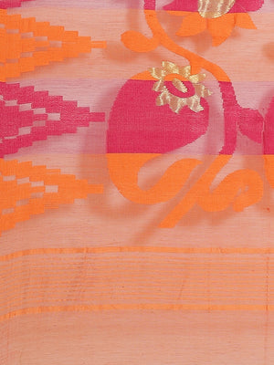 White and Maroon, Kalakari India Jamdani Silk Cotton Woven Design Saree without blouse CHBHSA0003-Saree-Kalakari India-CHBHSA0003-Bengal, Geographical Indication, Hand Crafted, Hand Painted, Heritage Prints, Jamdani, Natural Dyes, Red, Sarees, Silk Blended, Sustainable Fabrics, Woven, Yellow-[Linen,Ethnic,wear,Fashionista,Handloom,Handicraft,Indigo,blockprint,block,print,Cotton,Chanderi,Blue, latest,classy,party,bollywood,trendy,summer,style,traditional,formal,elegant,unique,style,hand,block,pri